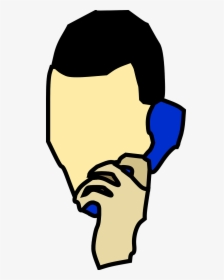 Animated Man Talking On The Phone, HD Png Download, Transparent PNG