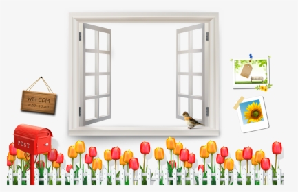 Window Cartoon - Cartoon House With Window, HD Png Download, Transparent PNG