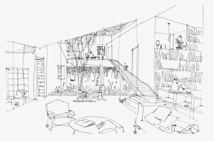 Related Architectural Sketches Rough - Le Corbusier Interior Sketch, HD Png Download, Transparent PNG