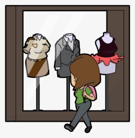 Window Shopping Cartoon, HD Png Download, Transparent PNG