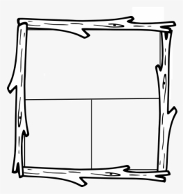 Transparent Camping Clipart Png - Wood Frame Clipart Black And White, Png Download, Transparent PNG
