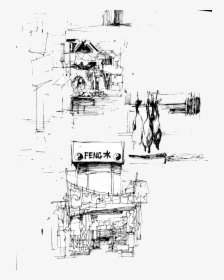 Chinatown Sketches - Technical Drawing, HD Png Download, Transparent PNG