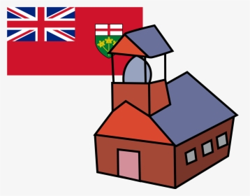 Window Svg Cartoon School - Flag Of Ontario, HD Png Download, Transparent PNG