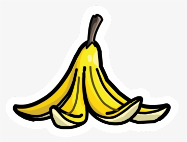 Banana Peel Pin - Cartoon Banana Peel Png, Transparent Png, Transparent PNG
