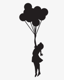 Banksy Girl Holding Balloons, HD Png Download, Transparent PNG