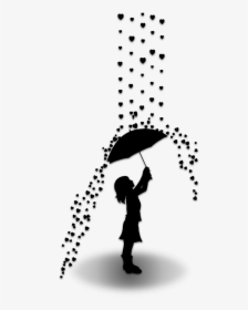 Clip Art Silhouette Balloon Girl Drawing - Silhouette Art, HD Png Download, Transparent PNG
