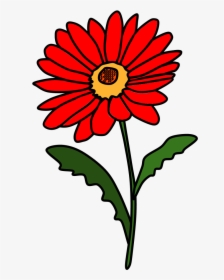Daisy, Petals, Red - Red Daisy Clip Art, HD Png Download, Transparent PNG