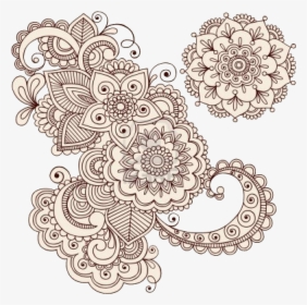 Transparent Henna Clipart - Free Flower Ornament Vector, HD Png Download, Transparent PNG