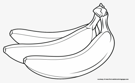 Transparent Banana Clipart Png - Cute Cartoon Picture Black And White Banana, Png Download, Transparent PNG
