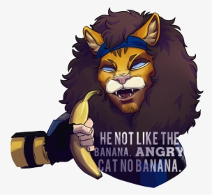 Angry Cat No Banana - Cartoon, HD Png Download, Transparent PNG