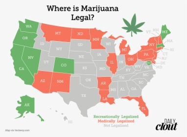 Recreational Marijuana States 2017, HD Png Download, Transparent PNG
