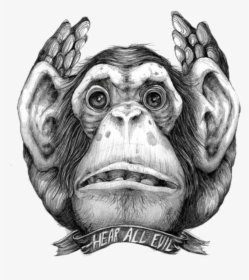 Transparent Lowrider Clipart - Three Wise Monkeys Drawing, HD Png Download, Transparent PNG