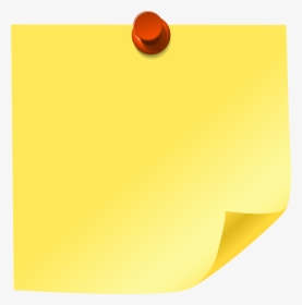 Yellow Sticky Note Png Clip Art - Sticky Notes Clip Art, Transparent Png, Transparent PNG