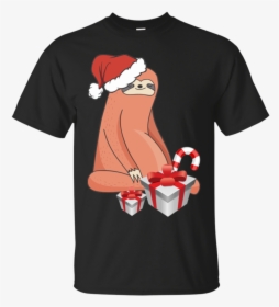 Womens Cute Sloth In Santa Hat Christmas Cartoon Funny - Legends Are Born In October 14, HD Png Download, Transparent PNG