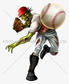 Pitcher Baseball Mlb Zombie Sports - Zombie Baseball, HD Png Download, Transparent PNG
