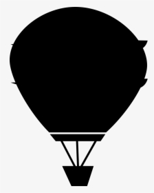 Hot Air Balloon Silhouette Png , Png Download - Hot Air Balloon Black, Transparent Png, Transparent PNG