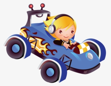 Banner Transparent Stock Bananas Clipart Car Cartoon - Girls Race Car Clipart, HD Png Download, Transparent PNG