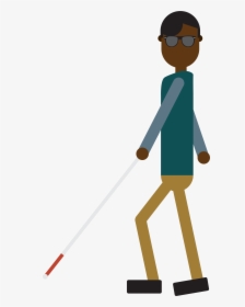Blind Man Illustration Graphic, HD Png Download, Transparent PNG