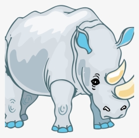 Rhino Cartoon Clipart Clip Arts - Rhino Cartoon, HD Png Download, Transparent PNG
