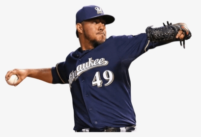 Clip Art Hispanic Baseball Player - Milwaukee Brewers Player Png, Transparent Png, Transparent PNG