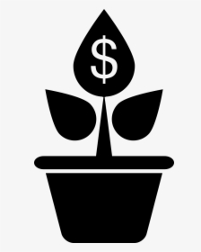 Dollars Growing On A Plant - Money Plant Icon Png, Transparent Png, Transparent PNG