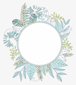 Hand Painted Linear Leaf Circle Png Transparent - Transparent Leaf Circle, Png Download, Transparent PNG