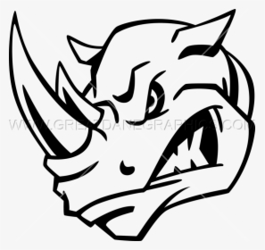 Black And White Rhino Head, HD Png Download, Transparent PNG
