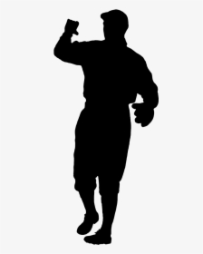 Baseball Catcher Silhouette At Getdrawings - Transparent Baseball Players Silhouette, HD Png Download, Transparent PNG