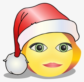 Smiley, Christmas, Santa Hat, Redhead, Laugh, Smile - Smileys Weihnachten, HD Png Download, Transparent PNG