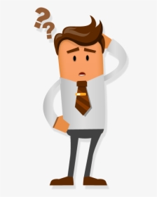 Gdpr And Email Marketing - Confused Man Cartoon Png, Transparent Png, Transparent PNG