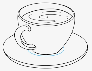 How To Draw Coffee Cup - Draw Liquid In A Cup, HD Png Download, Transparent PNG