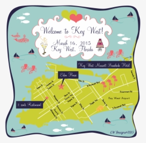 Welcome To Key West Curvy - Map, HD Png Download, Transparent PNG