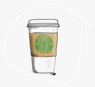 Coffee Cup Cafe Starbucks Tea - Starbucks Coffee Cup Illustration, HD Png Download, Transparent PNG