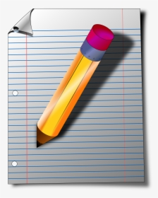 Notepad Clip Arts - Pencil And Paper Png, Transparent Png, Transparent PNG