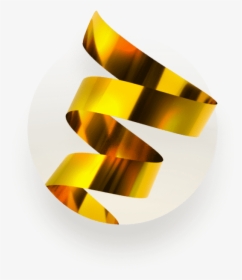 Gold 3d Confetti Spiral Kit - Bangle, HD Png Download, Transparent PNG