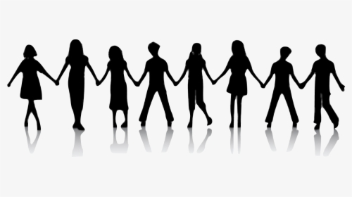 Holding-hands - Silhouette People Holding Hands, HD Png Download, Transparent PNG
