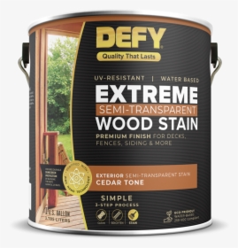 Defy Extreme Semi Transparent Wood Stain 1gal Cedar - Defy Extreme Solid Color Stain, HD Png Download, Transparent PNG