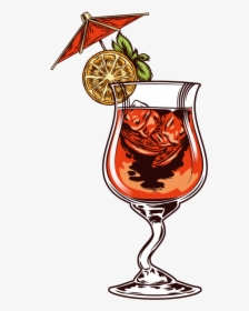 #mq #red #drink #umbrella #cocktail - Red Cocktails Clipart Png, Transparent Png, Transparent PNG