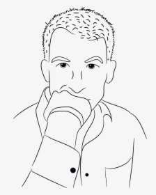 Confused Clipart Thinker - Drawing Of A Person Thinking, HD Png Download, Transparent PNG
