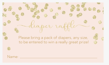 A Brunch For Baby Pink And Gold Diaper Raffle Ticket - Baby Shower, HD Png Download, Transparent PNG