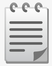 Spiral Notepad Icon - Notepad Grey Icon Png, Transparent Png, Transparent PNG