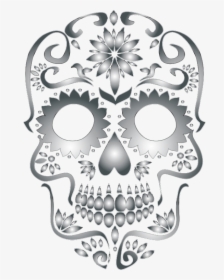 Stainless Steel Sugar Silhouette - Sugar Skull Free Clip Art, HD Png Download, Transparent PNG