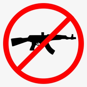 No No Guns Clipart- - No Ak 47 Sign, HD Png Download, Transparent PNG
