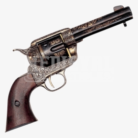 Clip Art Army Revolver Engraved - Colt 45 Peacemaker, HD Png Download, Transparent PNG