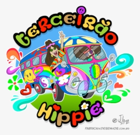 Terceirão Hippie Color Vetor Vector J Lima Perua Kombi - Hippie Graphic Designs, HD Png Download, Transparent PNG