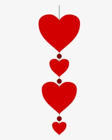 Hearts In A Vertical Line Png Image - Vertical Line Of Hearts, Transparent Png, Transparent PNG