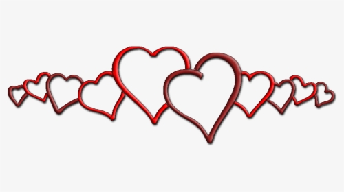 Clip Art Line Of Hearts Clipart - Hearts In A Row, HD Png Download, Transparent PNG