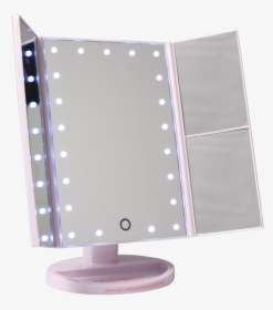 Three Panel Portable Led Vanity Mirror - Καθρεφτησ Με Λαμπεσ Για Μακιγιαζ, HD Png Download, Transparent PNG