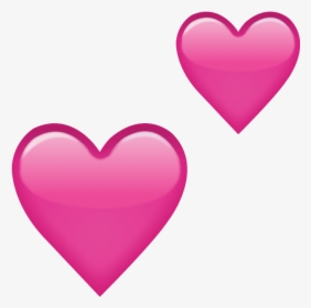 Two Pink Hearts Emoji Png - Transparent Background Heart Emoji Png, Png Download, Transparent PNG