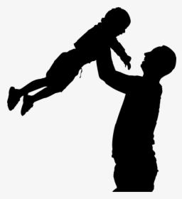 Volleyball - Man With Kids Png Silhouette, Transparent Png, Transparent PNG